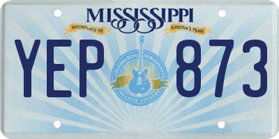 MS license plate YEP873
