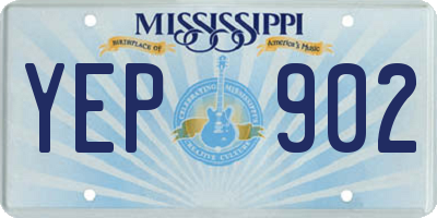 MS license plate YEP902