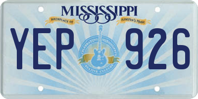 MS license plate YEP926