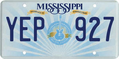 MS license plate YEP927