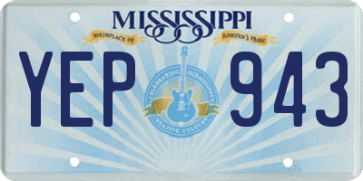 MS license plate YEP943