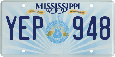 MS license plate YEP948