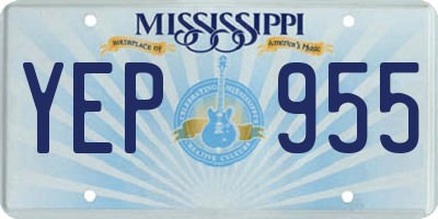 MS license plate YEP955