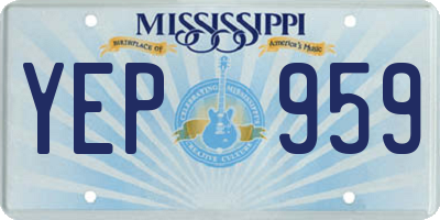 MS license plate YEP959