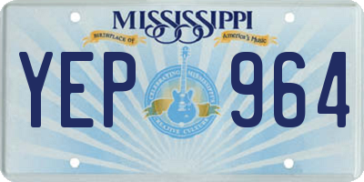 MS license plate YEP964