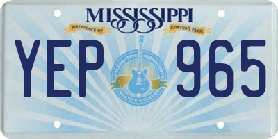 MS license plate YEP965