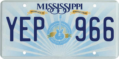 MS license plate YEP966