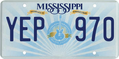 MS license plate YEP970