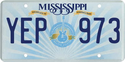 MS license plate YEP973