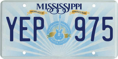 MS license plate YEP975
