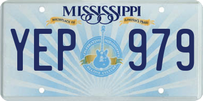 MS license plate YEP979