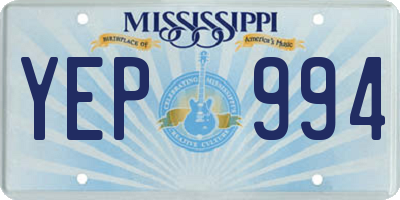 MS license plate YEP994