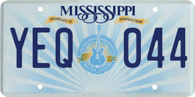 MS license plate YEQ044