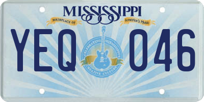 MS license plate YEQ046