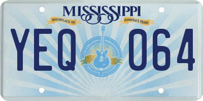 MS license plate YEQ064