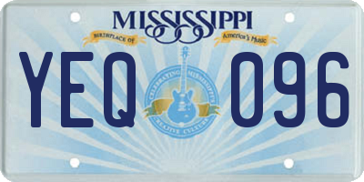 MS license plate YEQ096