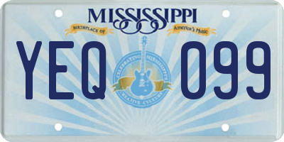 MS license plate YEQ099