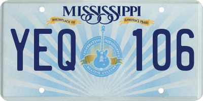 MS license plate YEQ106