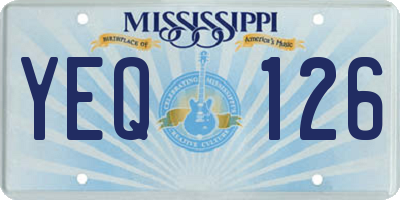 MS license plate YEQ126