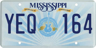 MS license plate YEQ164