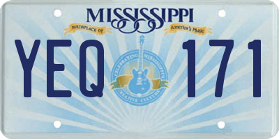 MS license plate YEQ171