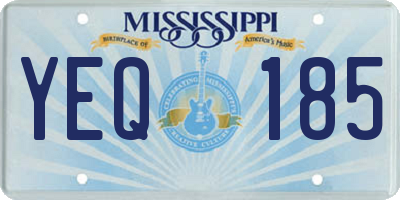 MS license plate YEQ185