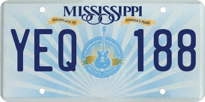 MS license plate YEQ188