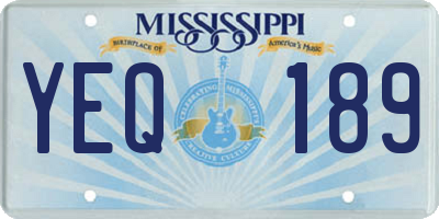 MS license plate YEQ189