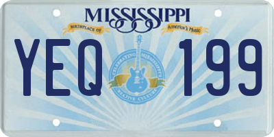 MS license plate YEQ199
