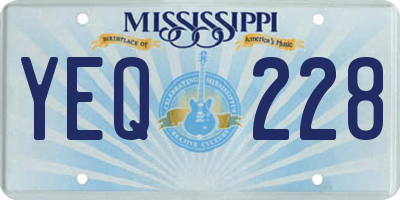 MS license plate YEQ228