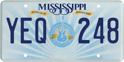 MS license plate YEQ248