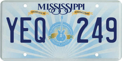 MS license plate YEQ249