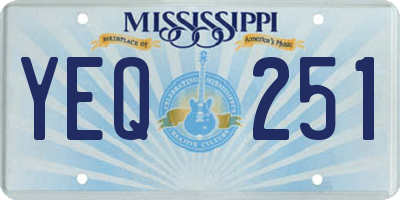 MS license plate YEQ251