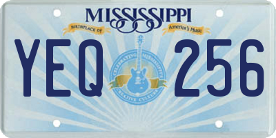 MS license plate YEQ256