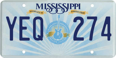 MS license plate YEQ274