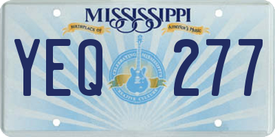 MS license plate YEQ277
