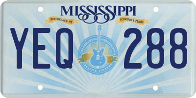 MS license plate YEQ288