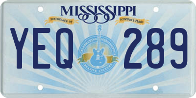 MS license plate YEQ289