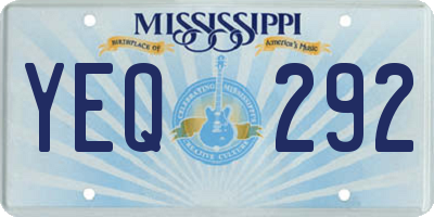 MS license plate YEQ292
