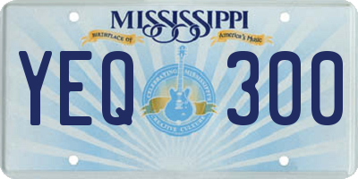 MS license plate YEQ300