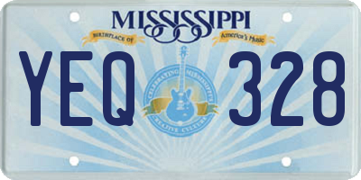 MS license plate YEQ328