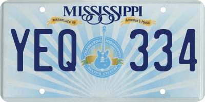 MS license plate YEQ334