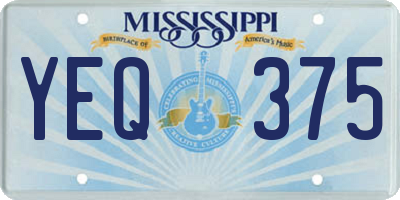 MS license plate YEQ375