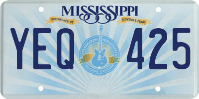 MS license plate YEQ425