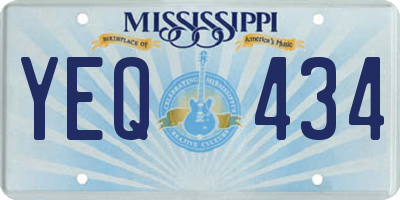 MS license plate YEQ434
