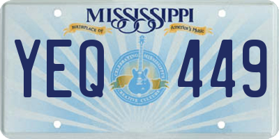 MS license plate YEQ449