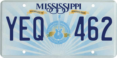 MS license plate YEQ462