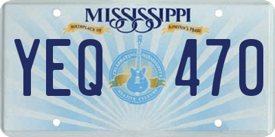 MS license plate YEQ470