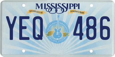 MS license plate YEQ486