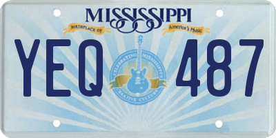 MS license plate YEQ487